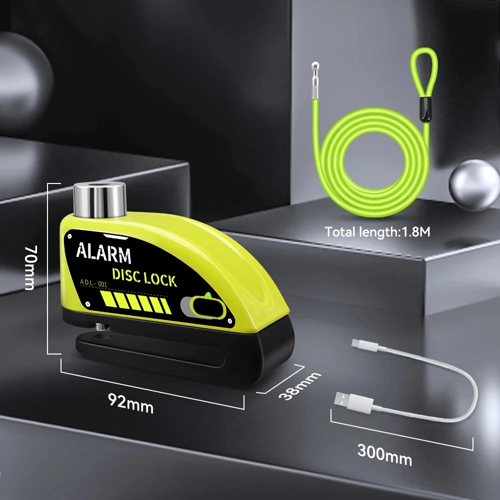 Powstation-قفل قرص دراجة نارية ، إنذار دراجة مضادة للسرقة ، 120dB قفل عجلة الدراجة بصوت عال ، قفل السلامة #5