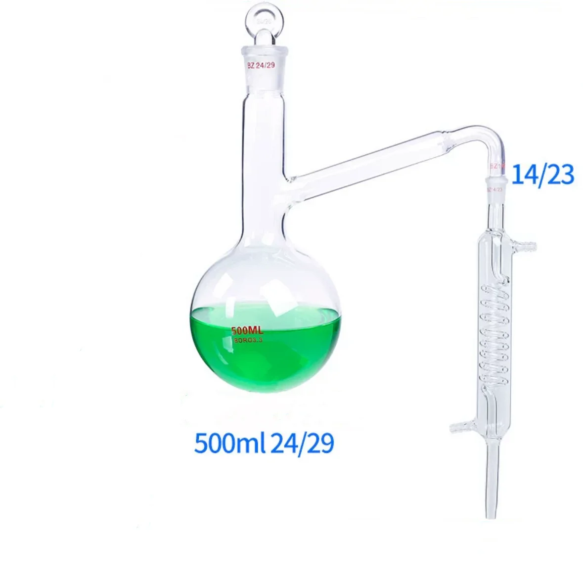 500mL Distilling Apparatus with Ground In joints Borosilicate 3.3 Glass Laboratory Chemistry Equipment Purification Device Set