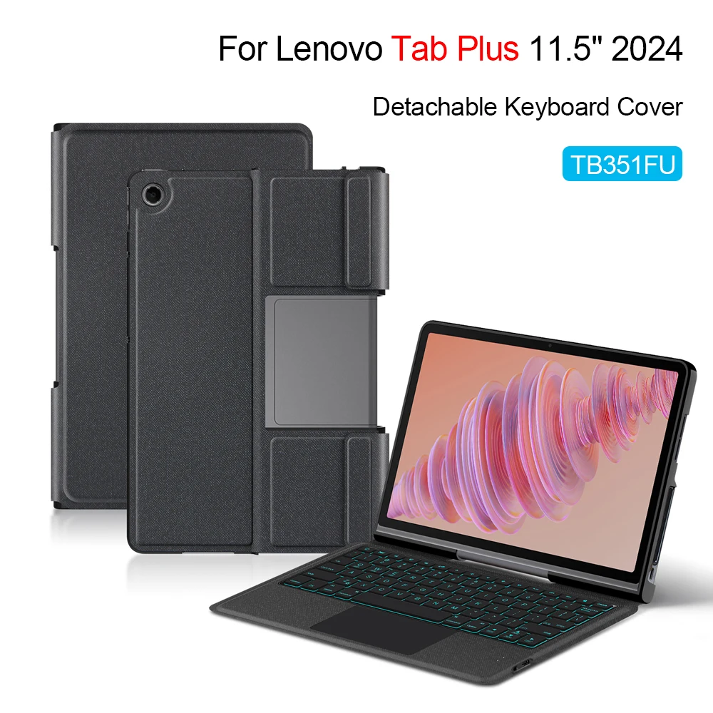 

Съемный чехол для клавиатуры для Lenovo Tab Plus 11,5 дюймов 2024 TB351FU, защитный чехол для Xiaoxin Pad Studio 11,5 дюймов, сенсорная панель, клавиатура