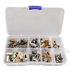70Pcs Micro Switch Mini Vertical Slide Switch Interruptor On-Off Mini Slide Switch PCB Mount Diy Small Electronic Switch