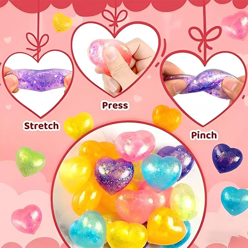 

Colorful Glitter Stress Relief Flour Balls Squeeze Toy Sensory Play Focus Tool for Kids Classroom Therapy Office Desk