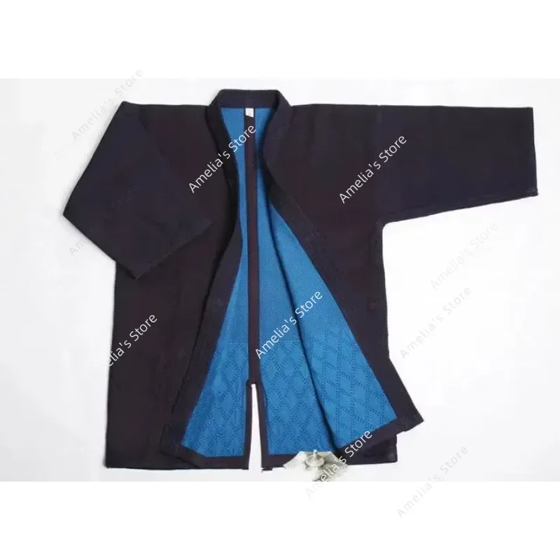 ملابس علوية عالية الجودة من Kendo 100% قطن طبيعي أزرق صبغ كيندو كيمونو ياباني على الطراز Aikido Iaido Gi أزياء فنون الدفاع عن النفس Kendogi #2
