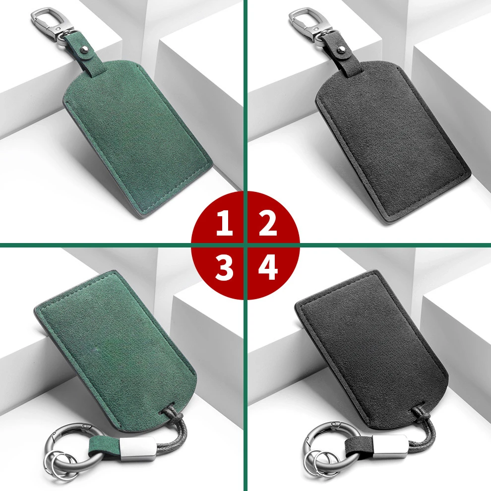

Customized Suede Car Key Case Cover Holder Key Shell Buckle for Toyota Camry, Corolla, Avalon, RAV4, C-HR, Yaris, Highlander,