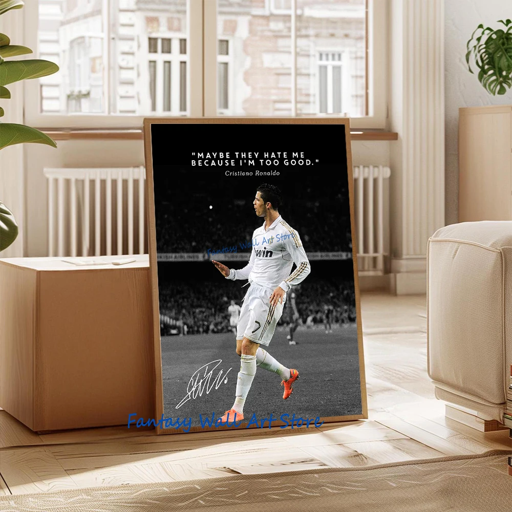 Sports Quotes Inspired Motivational Football Athlete Icons Quotes Poster Canvas Painting Home Office Living Room Wall Decor Gift