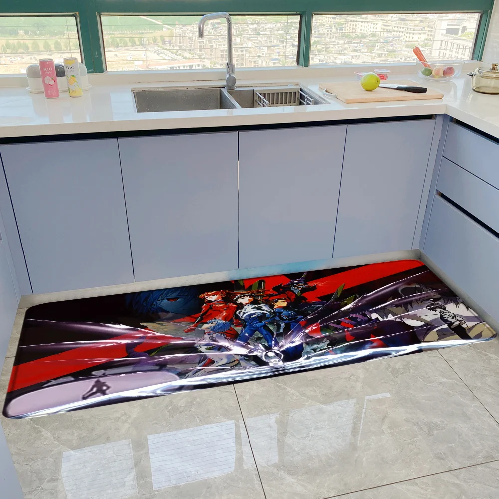 E-Evangelion Bedroom Carpet for Kitchen Doormat Entrance Door Mats Living Room Decoration Items Bathroom Rug Front Door Mat Home