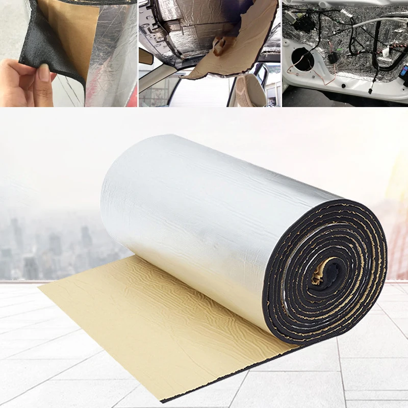 200x50cm 10mm Car Soundproofing Deadening Mat Heat Sound Insulation Cotton Auto Hood Door Deadener Soundproof  Foam Heatproof