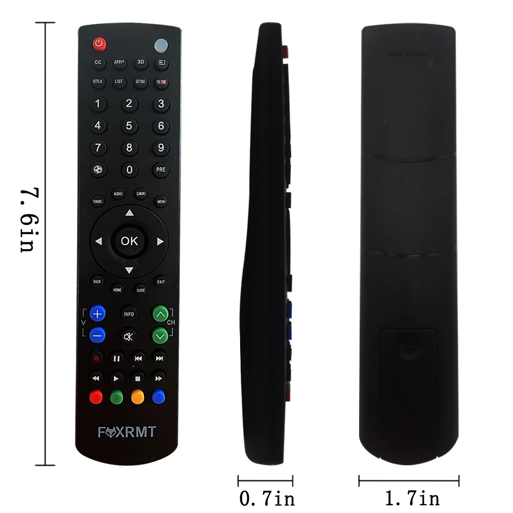 New Replacement Remote Control Fit for RC1910 Toshiba Sharp Celcus Polaroid Telefunken FINLUX LUXOR Smart TV