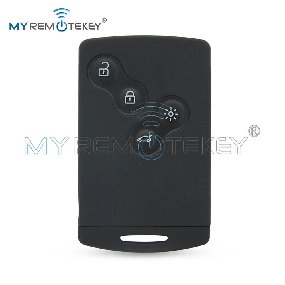 MYREMOTEKEY Remote Smart Card Key for Renault Koleos One Button Start 4 Button 433.9MHz PCF7952