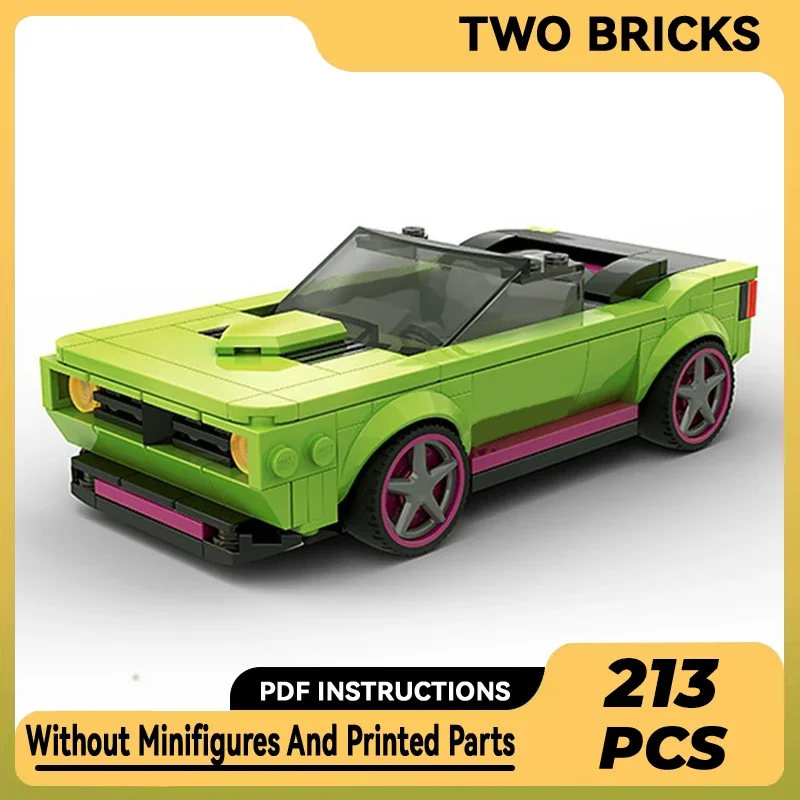 Speed Champions Model Moc Building Bricks Green Muscle Car Technology Modular Blocks Gifts Christmas Toys DIY Sets Assembly