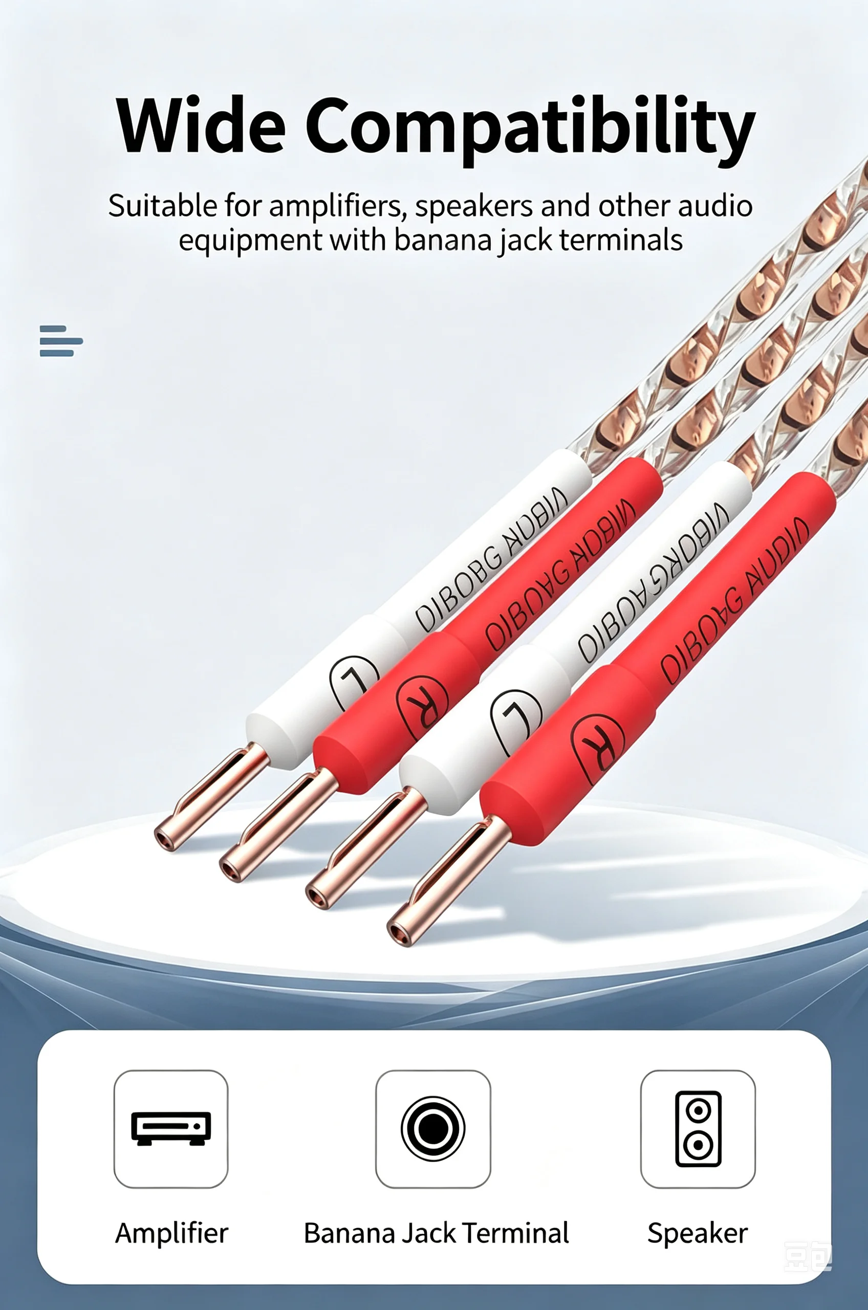 Viborg Reines Rotkupfer Bananenstecker Gold/Rhodium Beschichtet Lötfreier Lautsprecherkabel-Verbinder HiFi-Verstärker Anschlussklemme – Detail 6