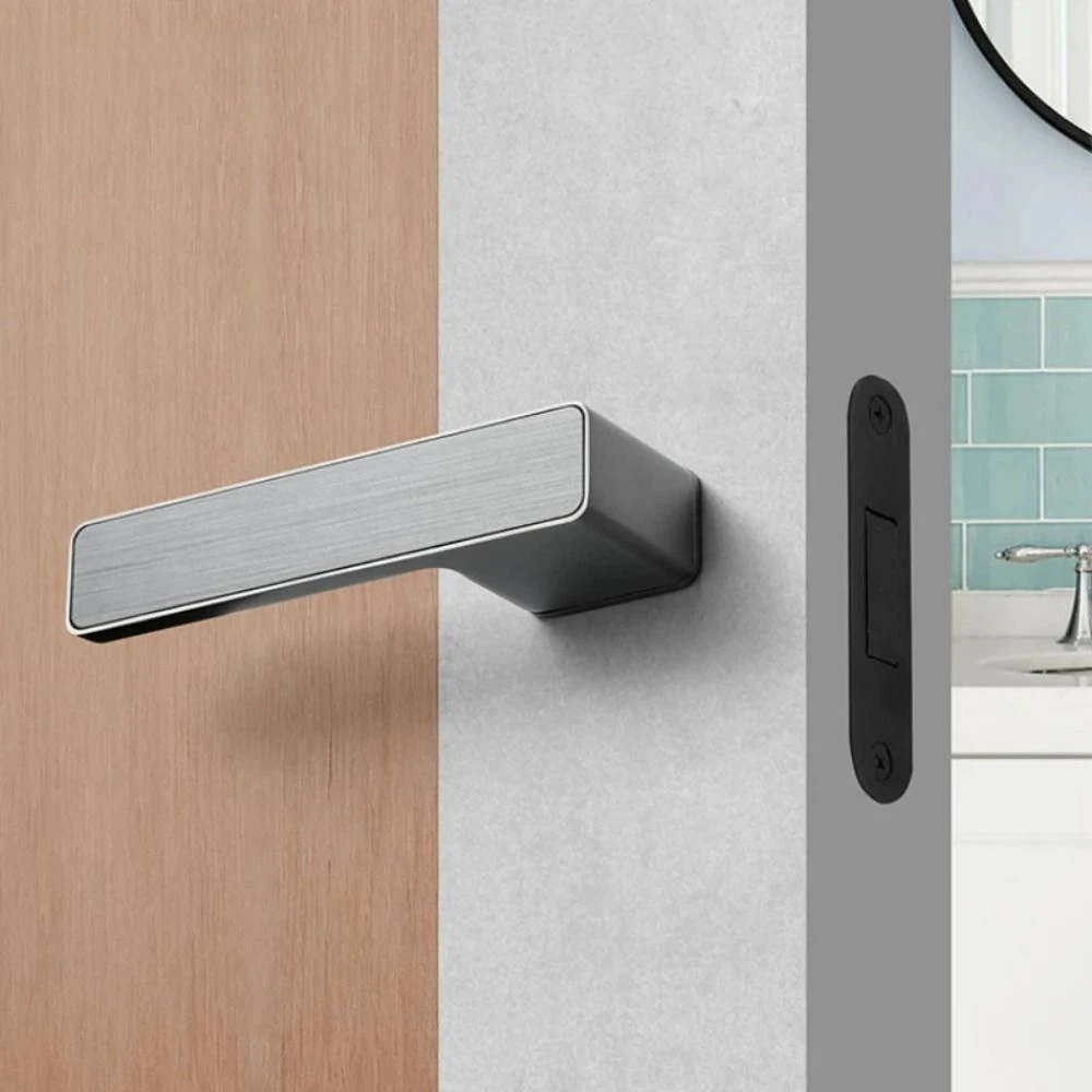 

Магнитный дверной замок из цинкового сплава, изысканный усовершенствованный набор бесшумных замков для внутренней двери, элегантная бесшумная панельная ручка, дверная фурнитура