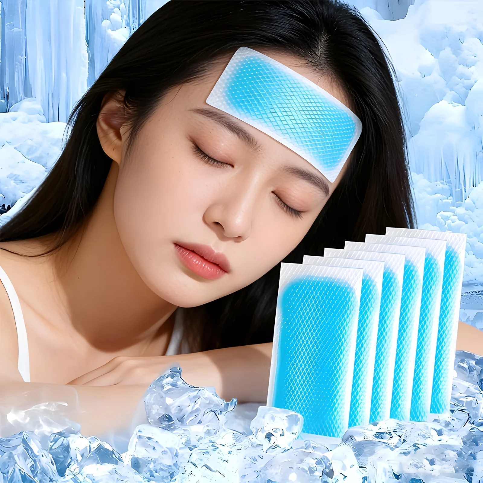36pcs Multi-Purpose Cooling Patches, Instant Cool Down for Fever, Headache, Summer Heat, Phone Overheating, Cuttable Cool Gel