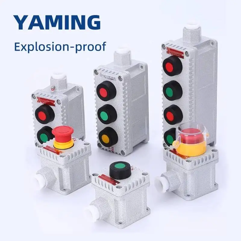 Explosion Proof Push Button Box LA53-2/3 Customized Operation Box Aluminum Alloy Start Stop Emergency Stop Control Station