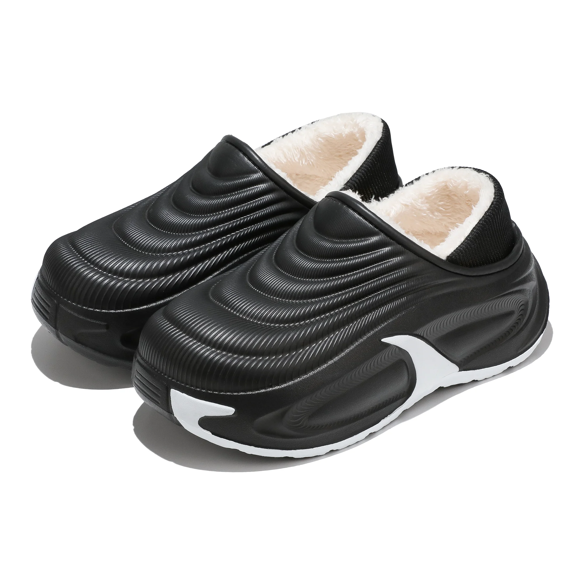 Waterproof Cotton Slippers, Home Cotton Shoes, Winter Warmth and anti Slip House Slippers, Fur Lined Shoes
