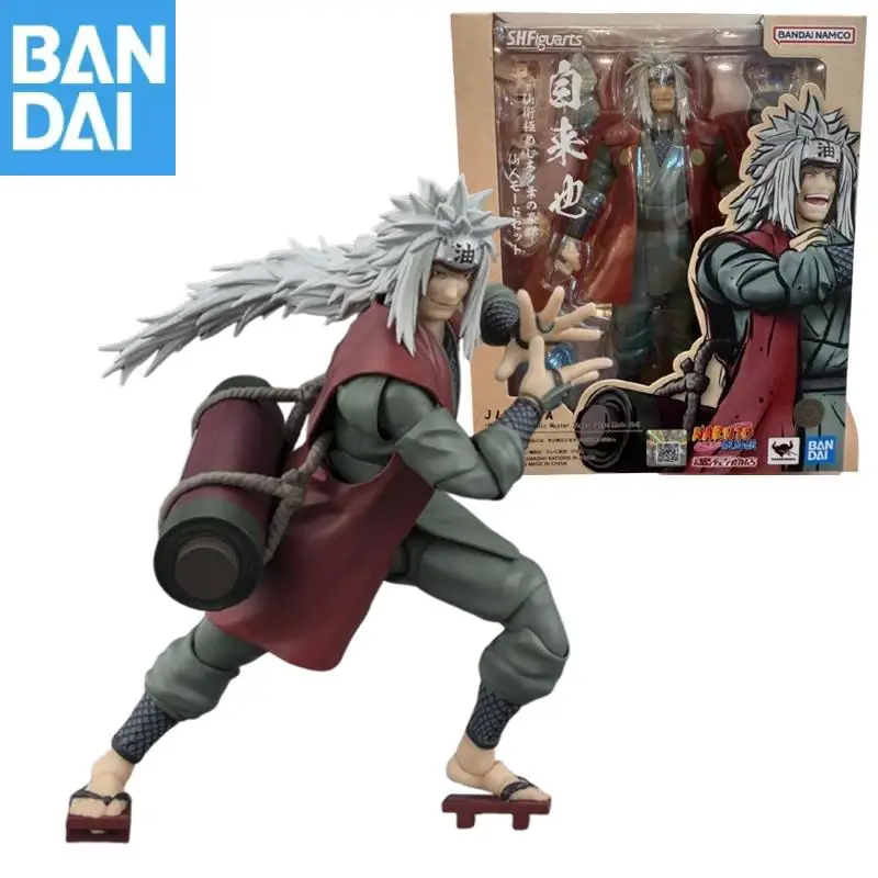 

BANDAI NARUTO S.H.Figuarts Hidden Leaf Heroic Master Sage Sage Mode Set Jiraiya PVC Action Figure Model Collector Figurine Toy