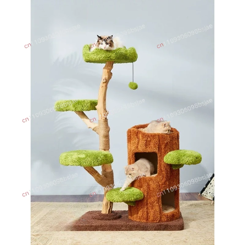 Nordic Originality Cattery Modern Simple Design Wooden Cat House Scratching Post Playground for Cat Furniture Columpio Gato FYCT