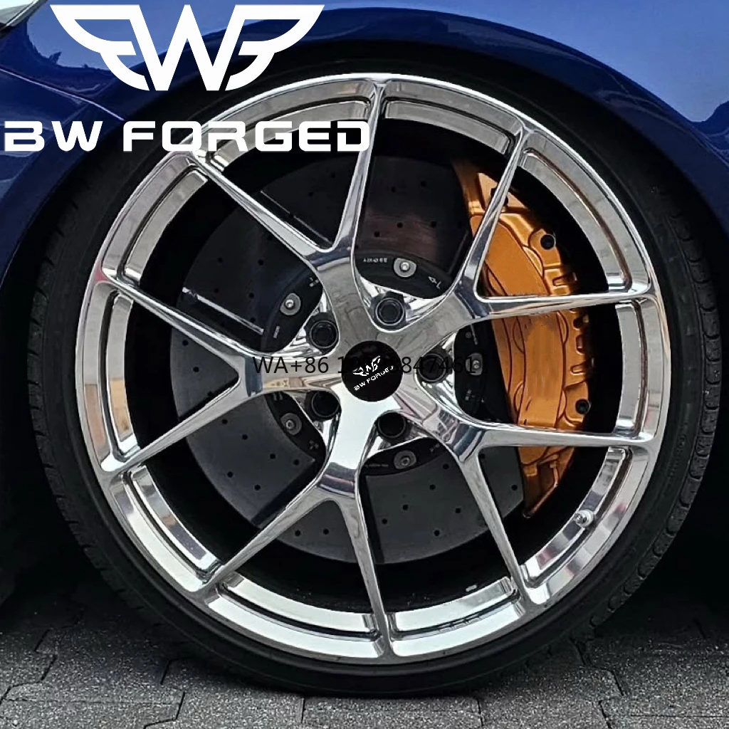 Rines Forjados Personalizados en Cromo/Pulido 5X108 5X112 5X114.3 5X120 para Autos de Pasajeros, Rines de Aleación de 17 18 19 20 Pulgadas
