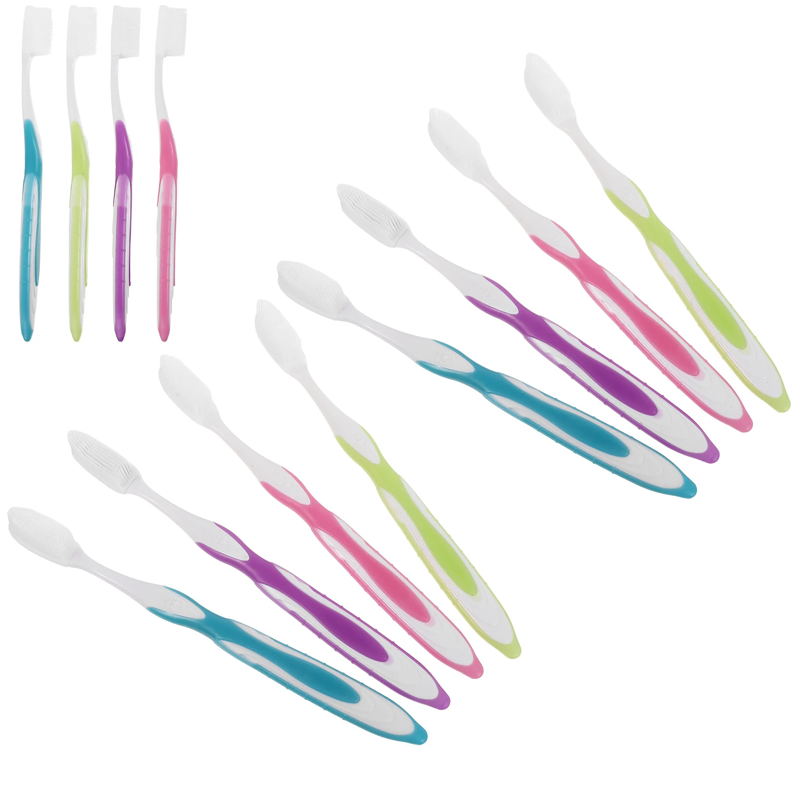 12Pcs Nano Toothbrush Ultra Soft Bristles Large Head Manual Tooth Brushes Soft Toothbrush for Adults Sensitive Gums Portable