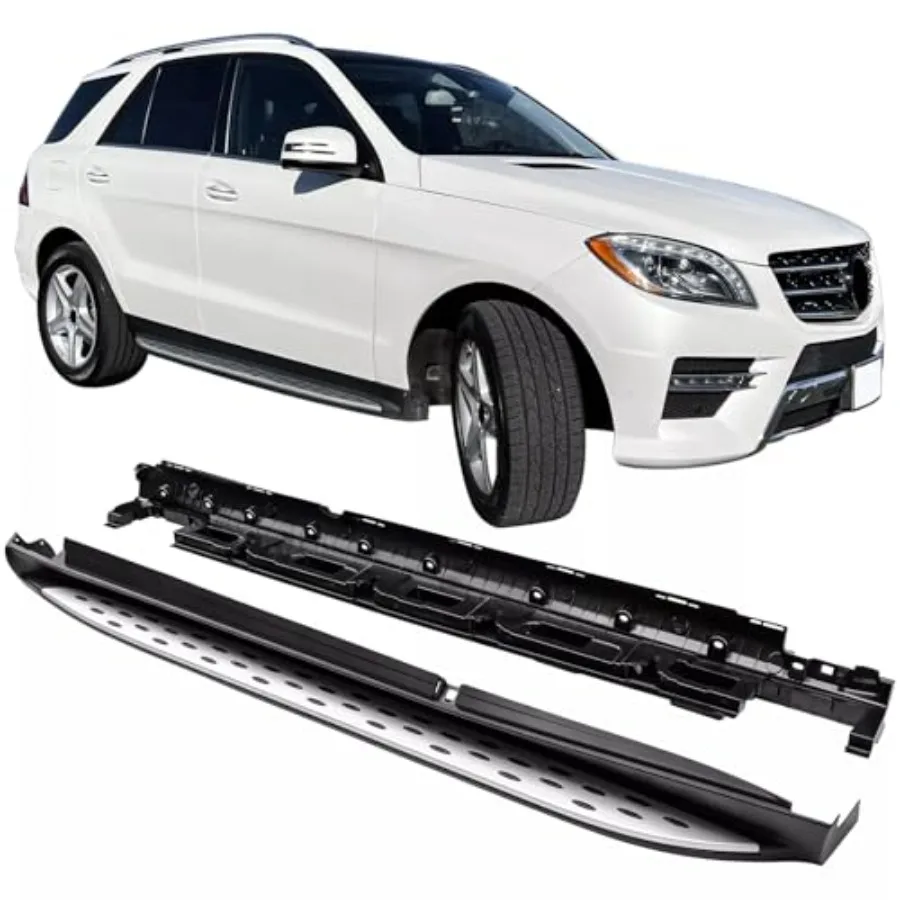

Алюминиевые подножки, совместимые с MercedesBenz ML GLE SUV W166 20122018 Прочные боковые подножки Nerf Bars для легкого входа и Ex