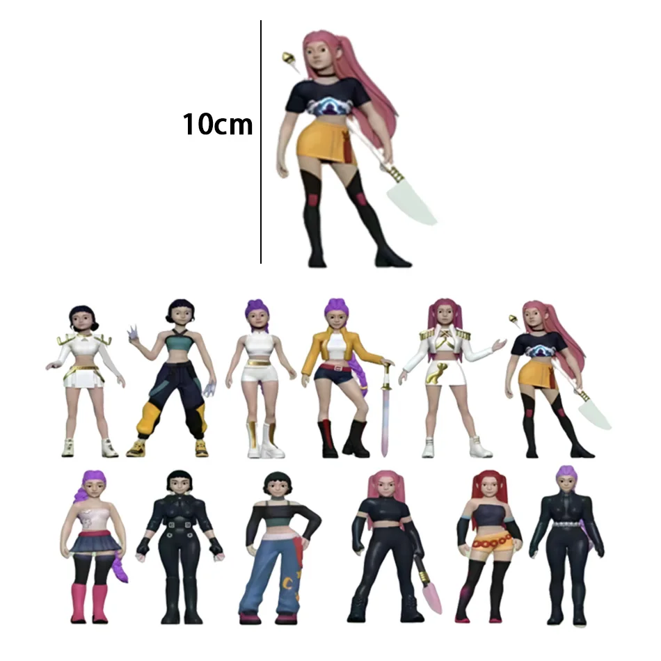 18-Pack Anime Demon Hunters Actiefiguren Set Blind Box Rumi Mira Zoe PVC Collectible Speelgoed voor Meisjes 5.3-11.5cm