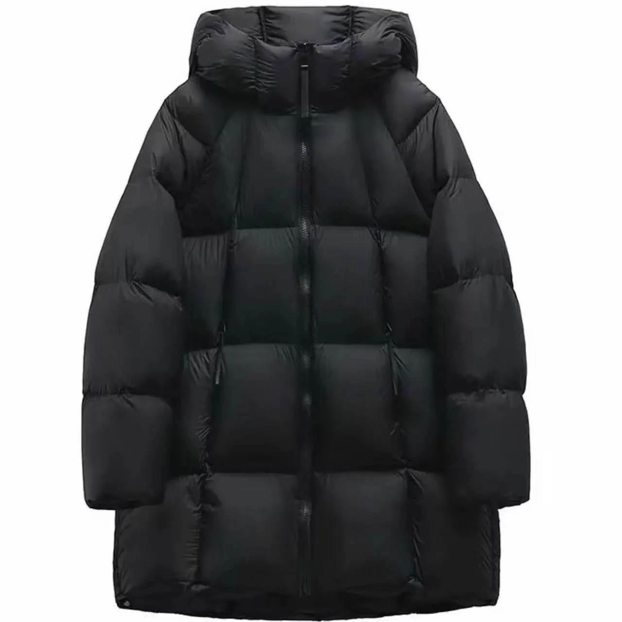 Giubbotti in cotone da donna Moda Solid con cappuccio Parka caldo spesso Cappotti lunghi blu larghi Lady Autunno Inverno Nuovo capispalla antivento