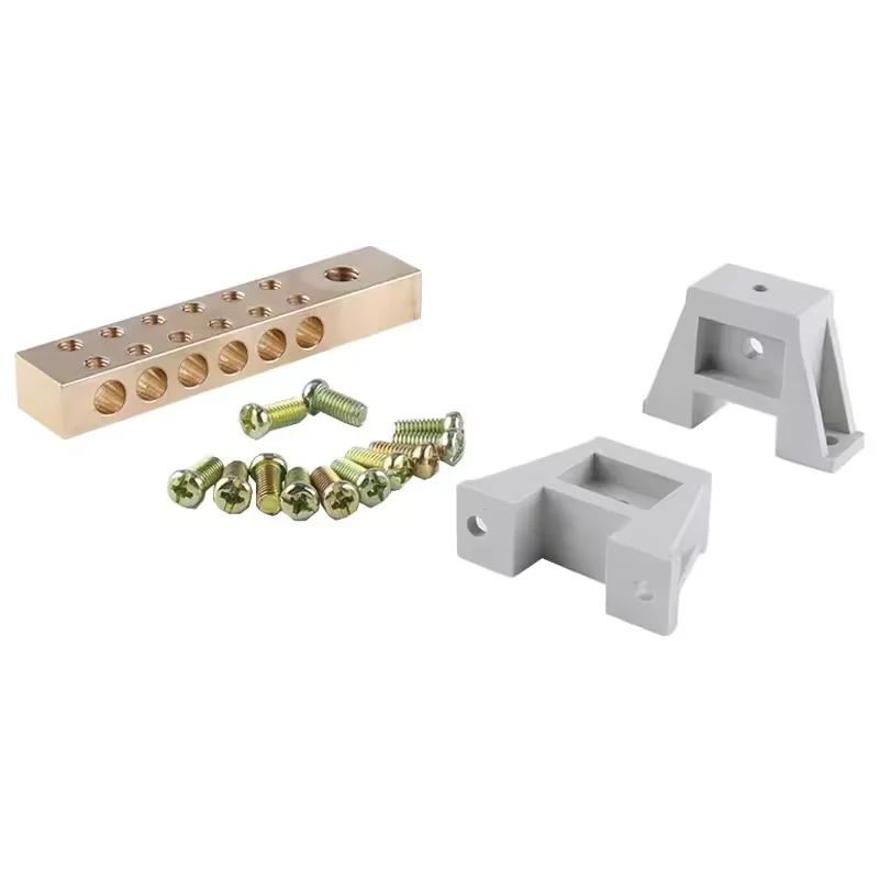 

12X18 5-piece Grounding Copper Double Row Ground Wire 6 Holes Ground Row Zero Distribution Box Terminal Block