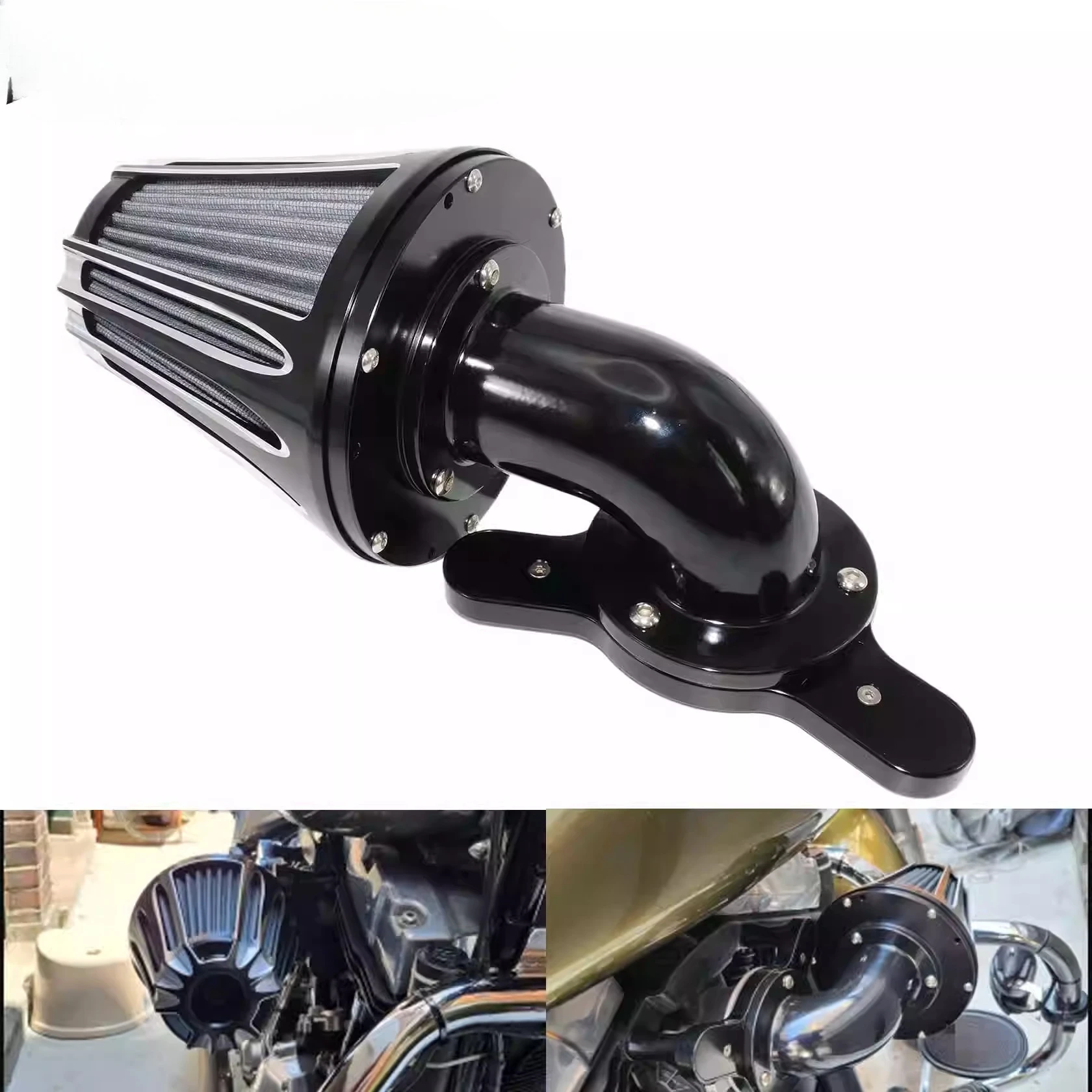 

Suitable for Harley Fat Boy, Dana XL1200 883 Soft Tail, Street Gliding, Modified Mushroom Head Large Air Filter