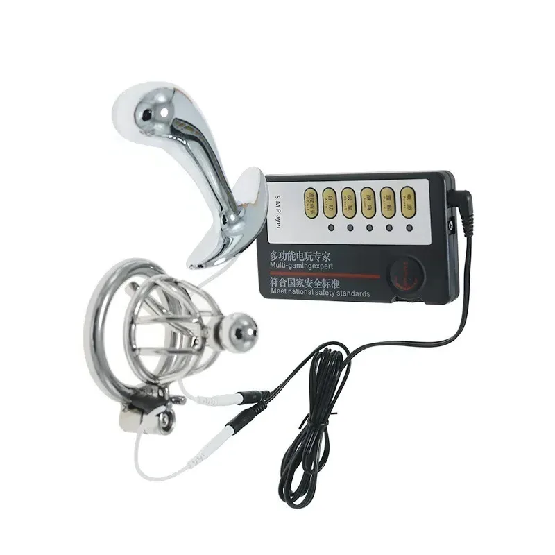 Male Cock Penis Stimulator Electro Shock Cock Rings Sex Accessories Sex Toys For Men Electric Shock Therapy Penis Ring