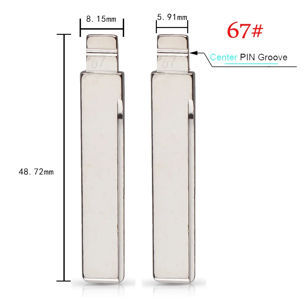 KEYYOU For BMW E81 E46 E39 E63 E38 E83 E53 E36 E85 1 2 3 Series NO.67 NO.18 Filp Remote Key Blade