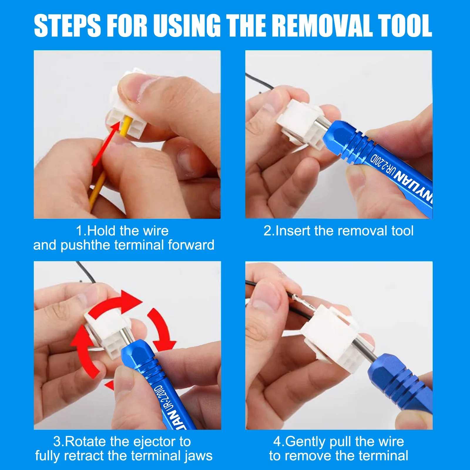 5 Buah Kit Alat Pelepas Terminal Ekstraktor Pin untuk Konektor Soket JST/AMP /Molex Tipe Tabung Konektor Pria dan Wanita