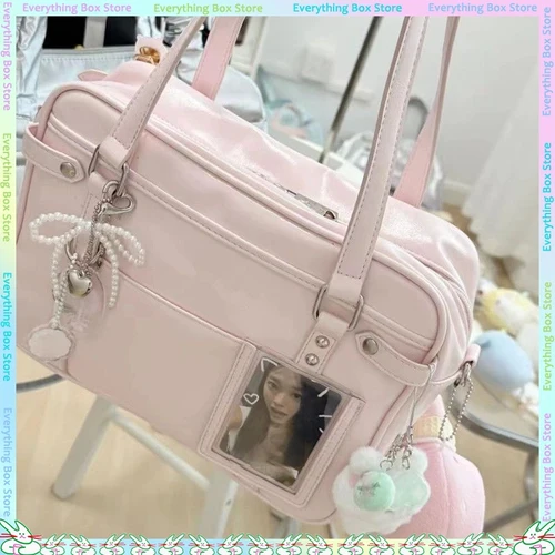 Imagen 2 del producto Nuevo bolso rosa Itbag Star Chaser de gran capacidad para estudiantes, desplazamientos diarios, moda, bolso cruzado Diagonal versátil, bolso de hombro para libros de texto