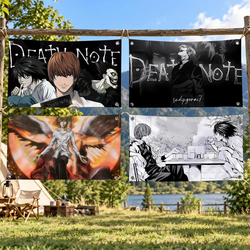 Anime Death Note Flags Soft Skin-friendly Durable Tapestry Outdoor Party Home Living Room Bedroom Decoration