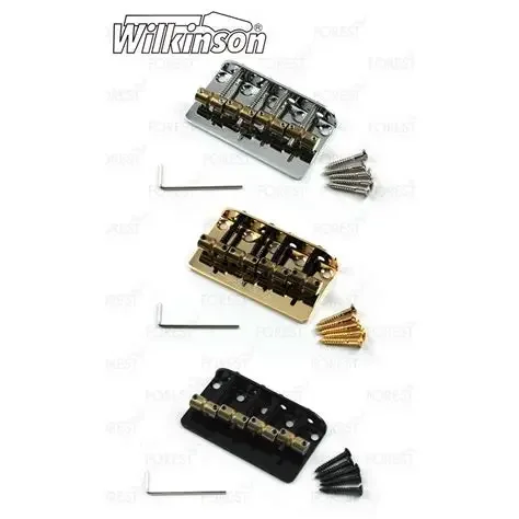 Wilkinson WBBC5 Ponte de baixo elétrico de cinco cordas com selas de latão para precisão Jazz Bass Chrome Silver Black