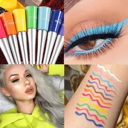 17 Colors Colorful Neon Matte Liquid Eyeliner Pencil Waterproof Makeup Liquid Eye Liner Eyes Pen Long-Lasting Makeup Cosmetics