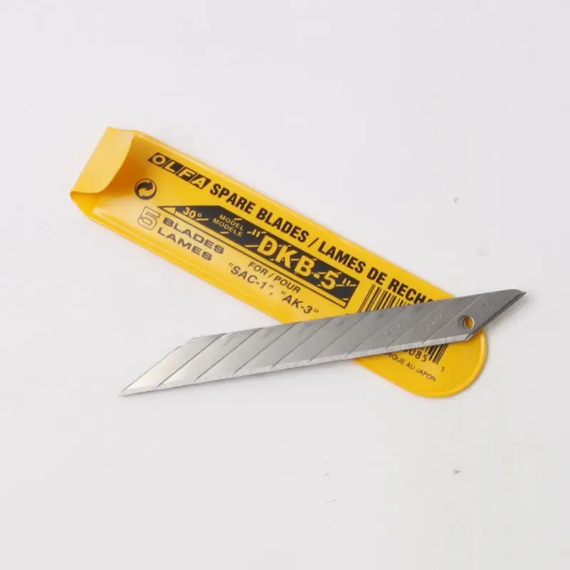 5pcs Olfa DKB-5 30 Degrees Replacement Blade 9mm 0.38mm Wallpaper Film Blade for SAC-1,LTD-01,LTD-04,LTD-05