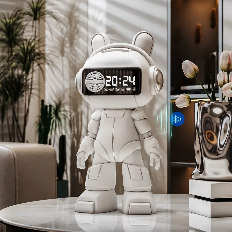 Creative Astronaut Table Clocks Intelligent Electronic Desk Clocks Number Desktop Watch Living Room Decoration Audio Ornaments