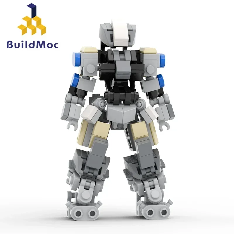 BuildMoc High-Tech Mechanised Marine Mehca Robot Suit Building Blocks Set Knight Machine Figures Toys For Children Birthday Gift