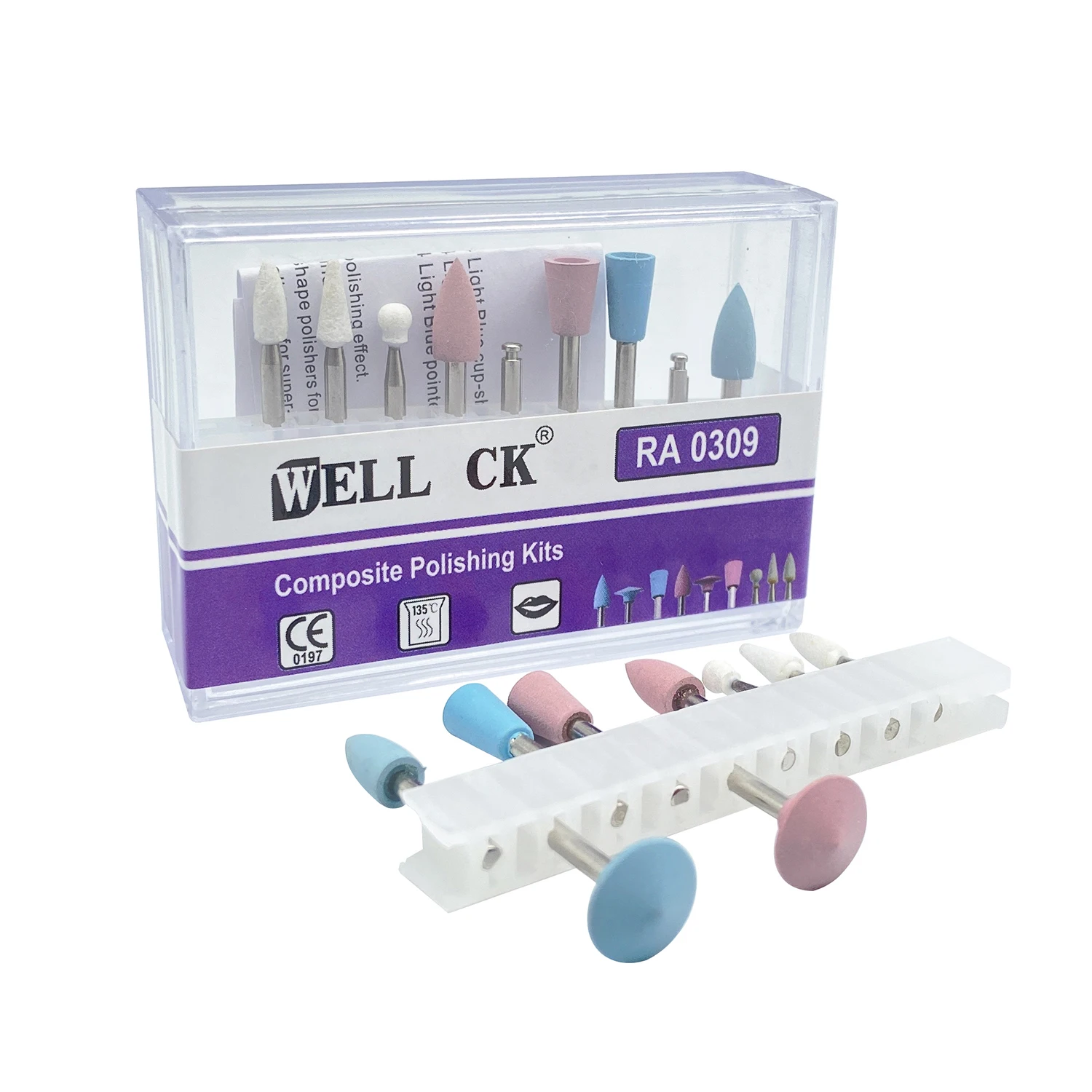 Kits de pulido de compuesto Dental RA0309 para pieza de mano de baja velocidad, Kit de contraángulo, higiene bucal, pulido de compuesto Dental