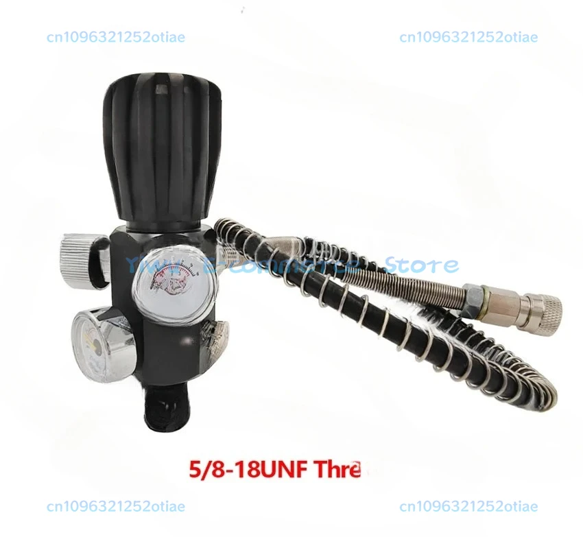 

M18 * 1,5, 5/8-18UNF Дайвинг Двойной манометр Надувное соединение Бак сжатого воздуха Зарядный клапан Цилиндровый клапан с двойным манометром