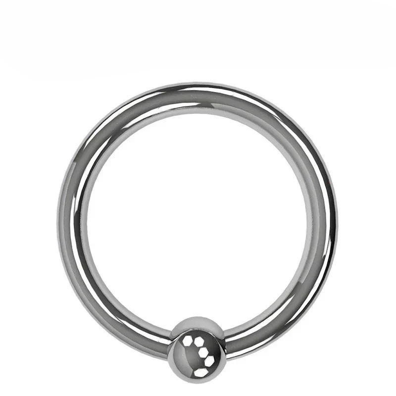 Sexy Toy Metal Color Round Cockring Male Chastity Device Stainless Steel Penis Plug Dick Ring Bondage Belt Customizable Delay Lo