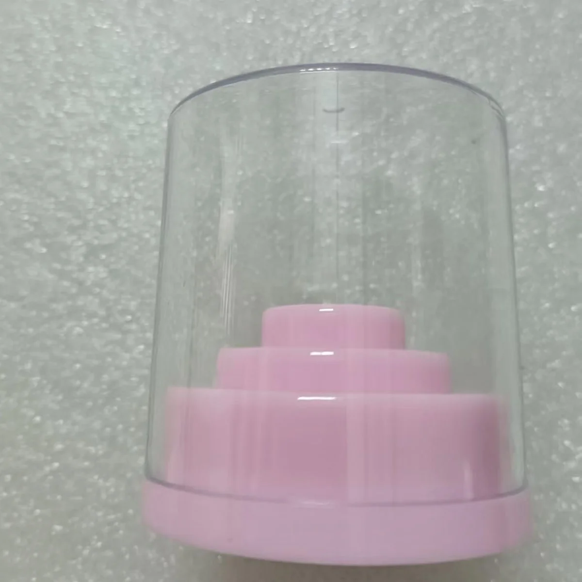 Round Cake Tier Dustproof Nail Drill Bit Holder Storage Container Box For Manicure Tools Nail Salon - 48 Holes Pink (Drill Bits view 6