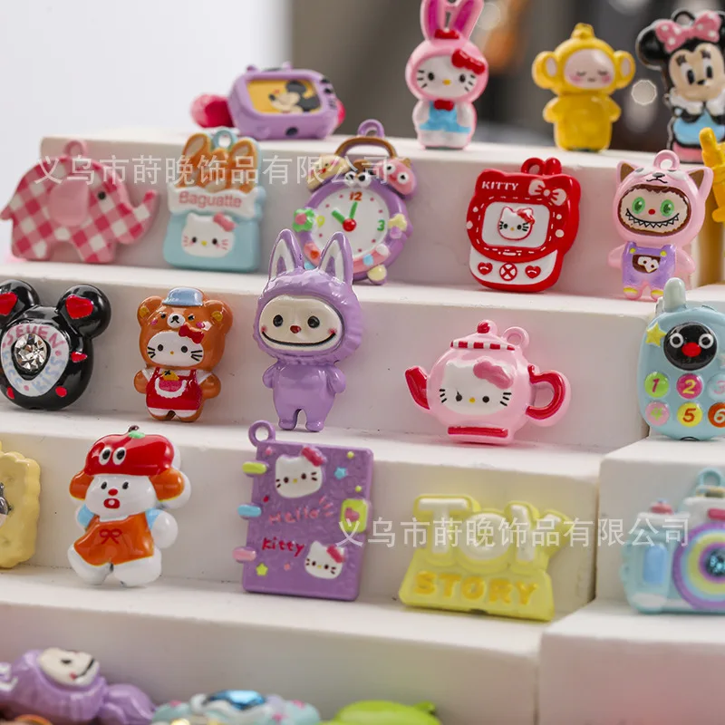 5 stücke zink-legierung farbe nette cartoon zufällig DIY blind tasche anhänger stall blind box schmuck zubehör anhänger geschenk box