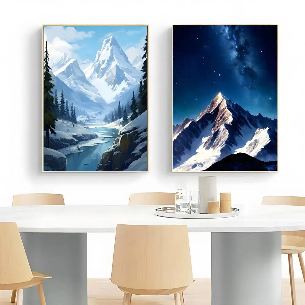visual nature Mountain Poster Wall Art Print Poster Decorative Mural Home Decor Gift Unframed