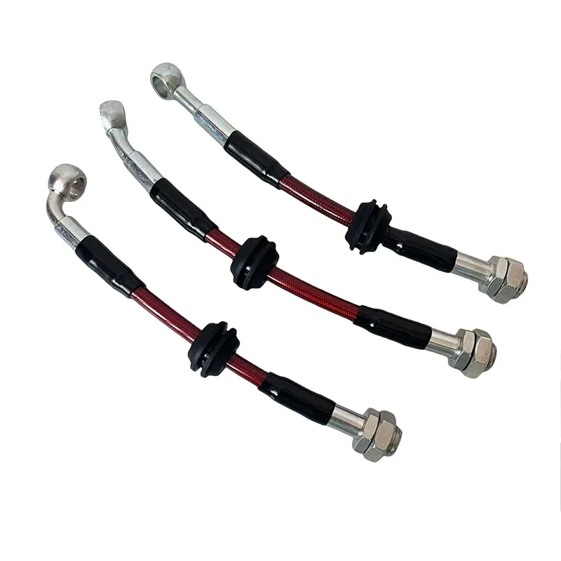 Motorcycle Brake Hose Female M10X1 Red Motor Vehicle Universal Hydraulic Brake Clutch Oil Pipe  AN3 High-quality Brake Line Hose