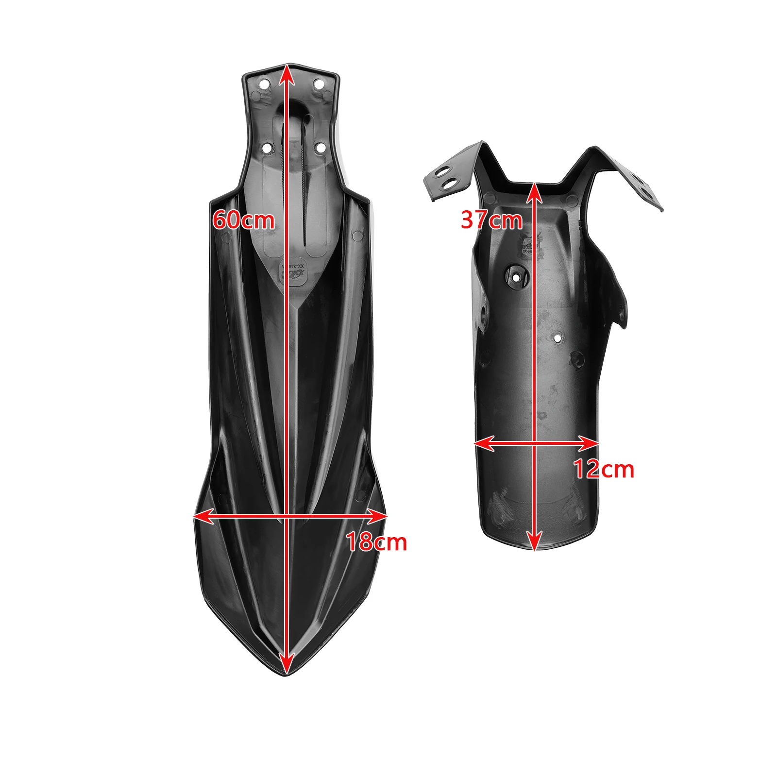 Black High Front Fender Mudguard Fairing For Yamaha Tenere 700 2019-2024