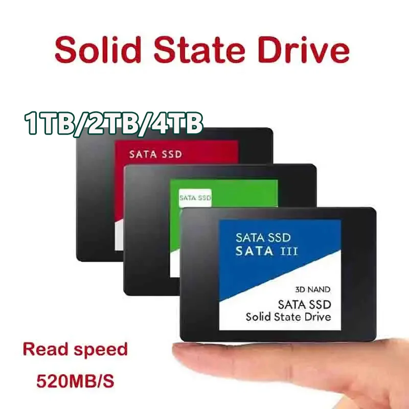 

Высокоскоростной SSD-накопитель SATA 1 ТБ, 2 ТБ, 4 ТБ, жесткий диск SATA3 2,5 дюйма, TLC, 500 МБ/с, внутренние твердотельные накопители для ноутбуков и настольных компьютеров