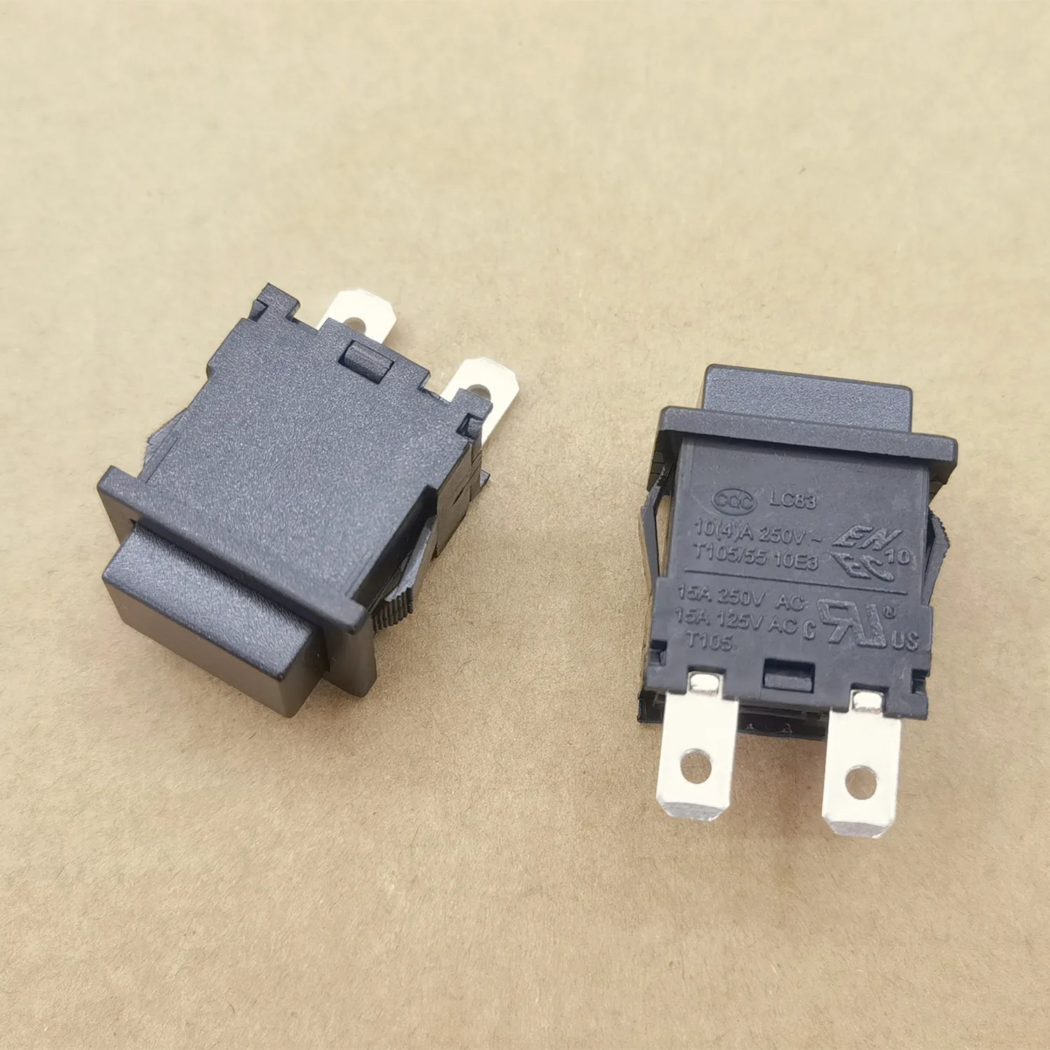 Original New 100% Self-Locking Button Switch Press 15*21 With Lock Button Power Switch LC83 Square 10A 2Pin
