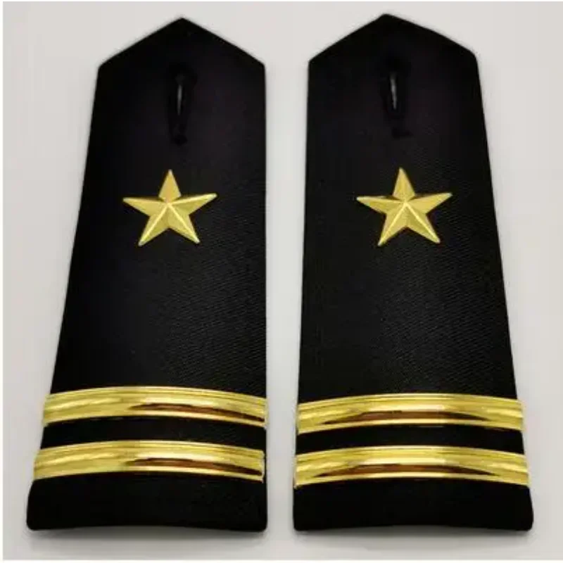 Epaulette militar de metal estrela de cinco pontas Land Force Black deve marchar