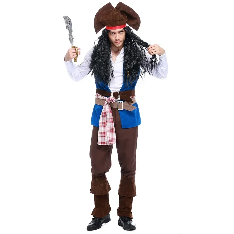 

Halloween Adult Men Cosplay Pirate Drama Performance Costume