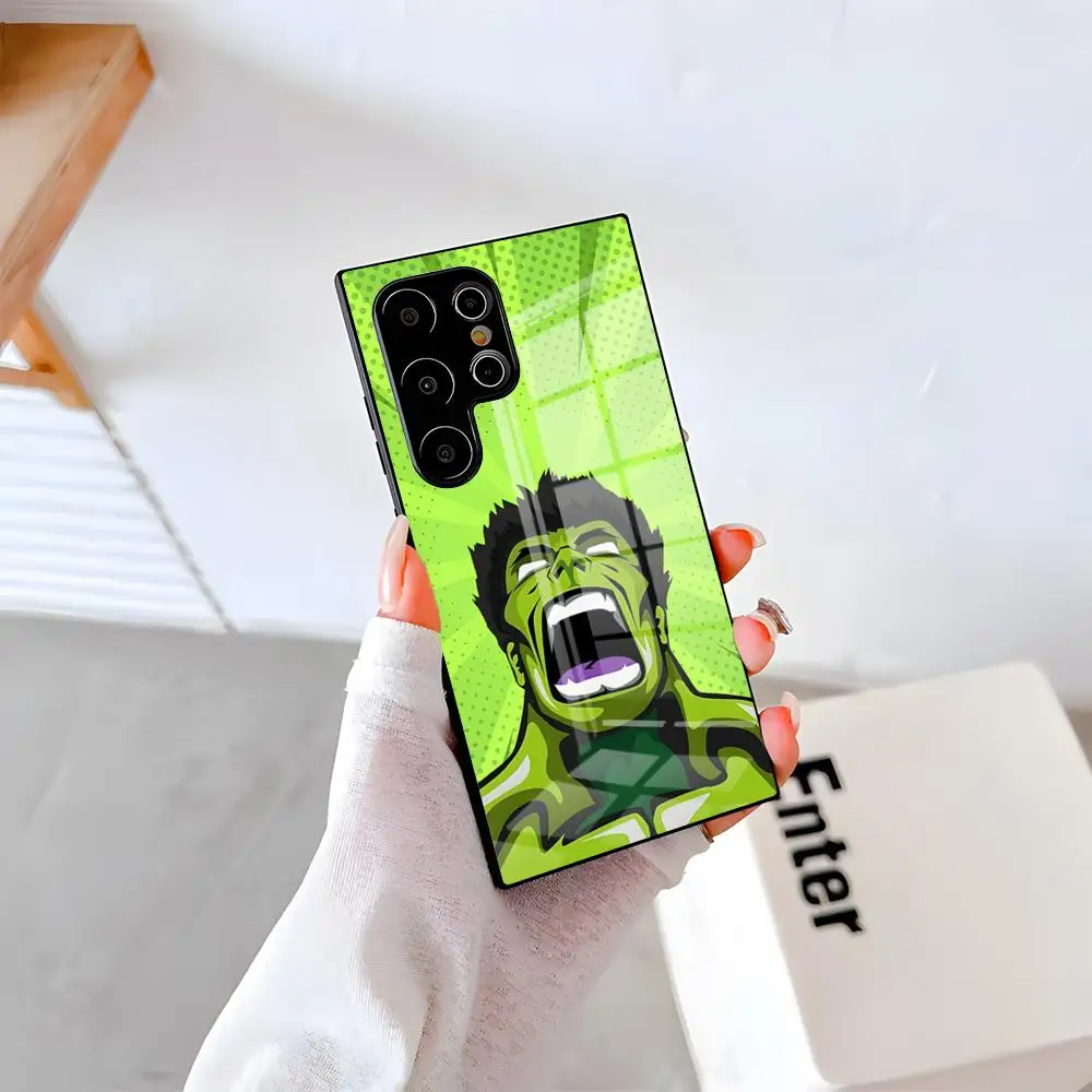 Superhelden-Hulk-Handyhülle für Samsung A57 A37 A33 5G A54 A36 A35 A56 A52 A17 stoßfeste Glasabdeckung